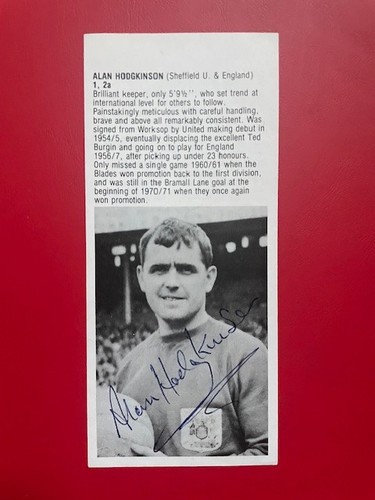 Alan hodgkinson signed - signed, 1954-71