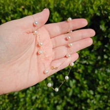 Solid 18ct yellow gold pearl - solid,