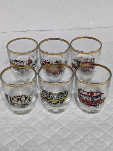 Vintage shot glasses set 6 - glasses, of