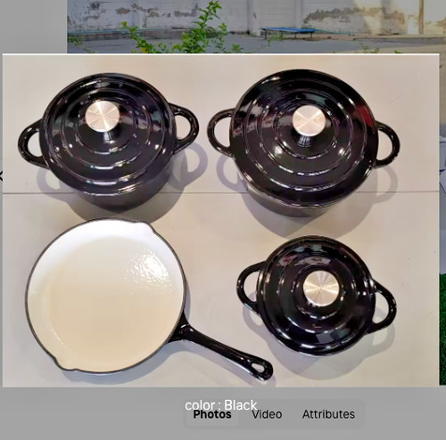 7pc cast iron cookware set - 7pc,