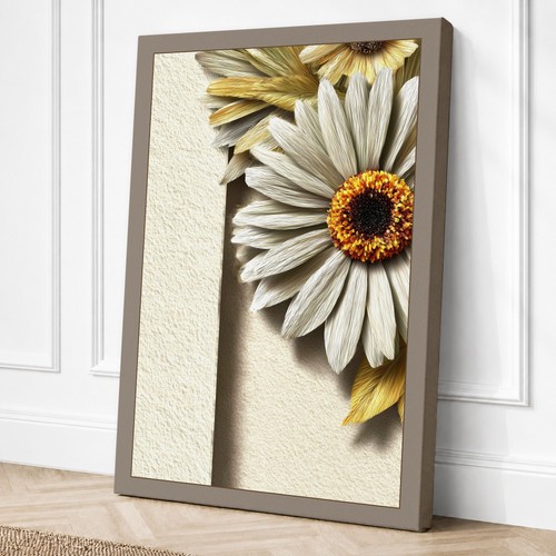 Simple daisy botanical canvas - daisy,