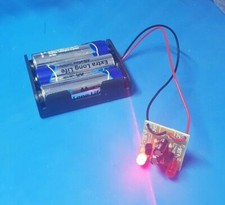 Pcb flasher red led - flasher, battery