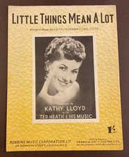 Vintage Sheet Music - Little Things Mean A Lot By Kathy Lloyd