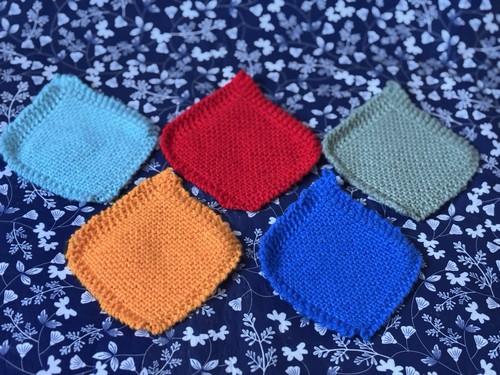 Knitted washcloth bundle - knitted,