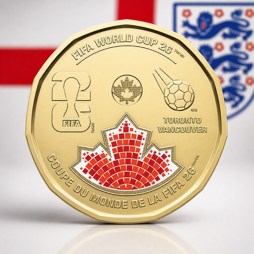 Fifa world cup coin - cup, coloured