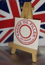 Engine Oil Filler Breather Cap vinyl decal Triumph TR2 TR3 TR3a TR4 TR5 