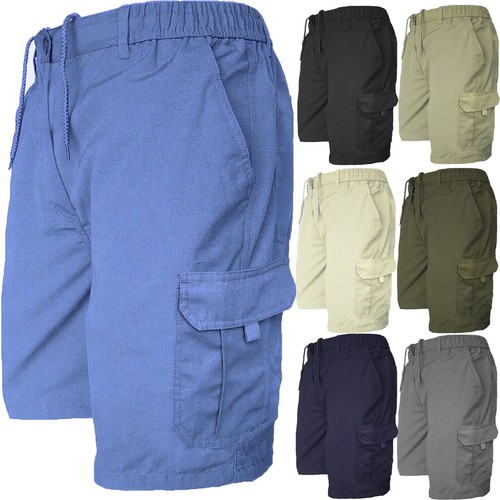 Mens cargo shorts - cargo, elasticated