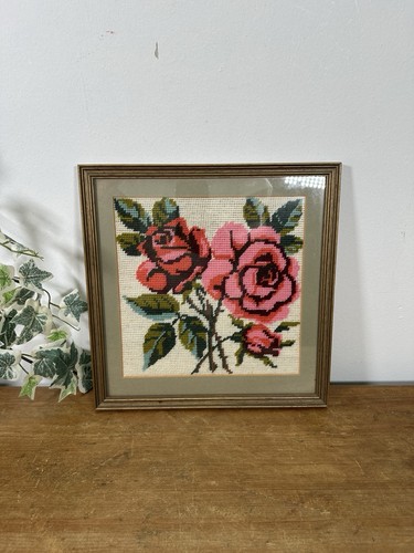 Vintage roses embroidery - vintage,
