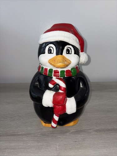 Penguin cookie jar tall - jar, 11"