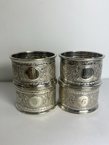 Antique napkin rings 4 - rings,