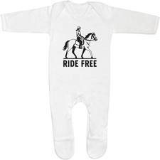 'Horse Ride Free' Baby Romper