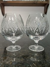 Pair of Lead Crystal Brandy