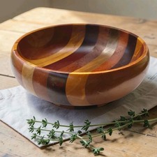 MCM Wooden Fruit Salad Bowl