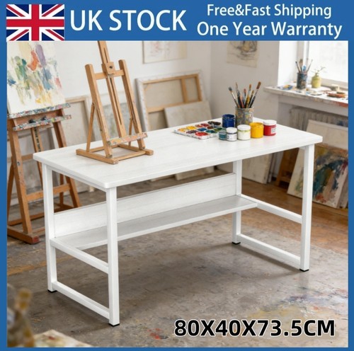 White compact computer - computer, desk