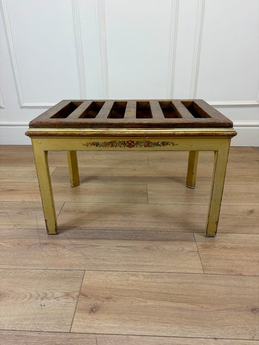 Antique oak luggage rack - antique, stool