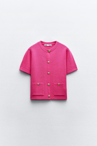Zara fuchsia short - fuchsia, sleeve