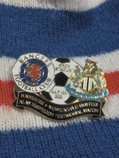 GLASGOW RANGERS FC V NEWCASTLE ALLAN MCGREGOR TESTIMONIAL 2023 PIN BADGE