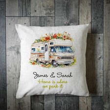 Personalised Motorhome Cushion - Camper van gifts - Motorhome Gifts