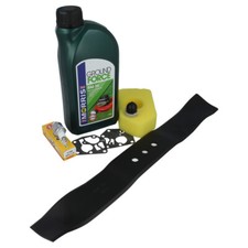 Service Blade Air Filter Oil Plug Carburettor Set Fits MOUNTFIELD HP470 SP470