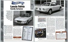 Lancia Fulvia - 1960/1970 A Century Of Cars - Hachette Page