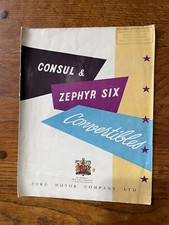 FORD CONSUL & ZEPHYR 6 CONVERTIBLES Car Sales Brochure Oct 1953