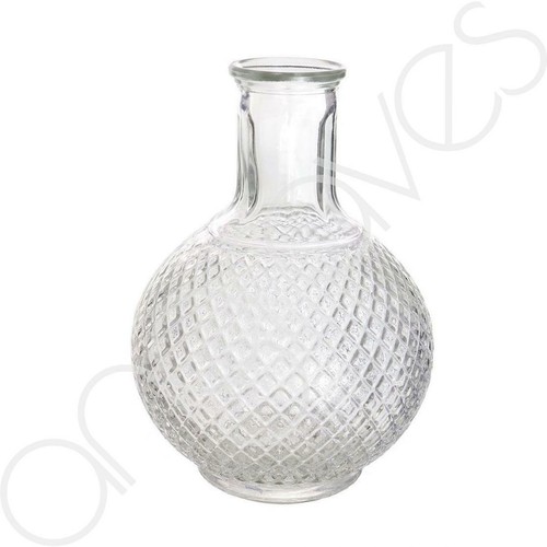 Textured glass flower bud - glass,