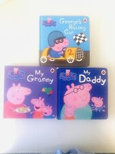 Peppa  Pig Hard back Books X 3 My Granny-My Daddy-George’s Racing Car.