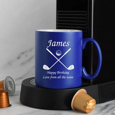 Personalised Golf & Clubs Mug
