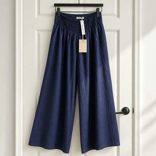 Navy blue italian wide - , leg
