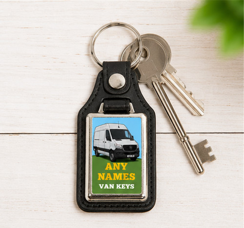 Personalised van keyring - keyring,