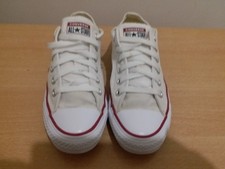 converse all star ox ladies white plimsoll trainers uk 5