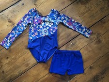 Girls Gymnastics Leotard And Shorts Age 5-6 years