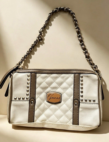 Guess white quilted studded - white,