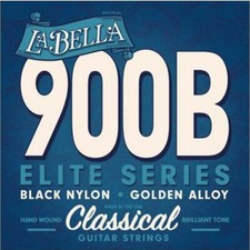 La Bella 900B Elite Superior Black/Gold, Classical strings, Medium Tension