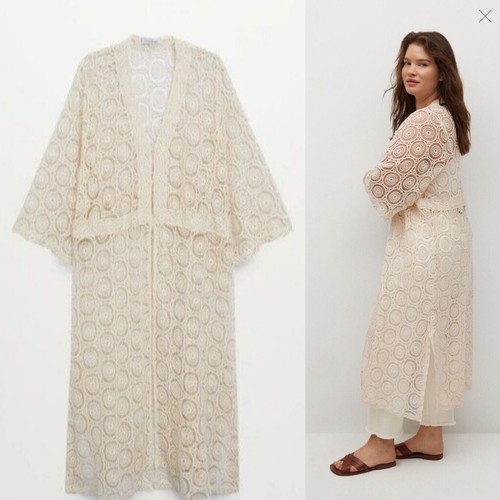Mango crochet kimono dress