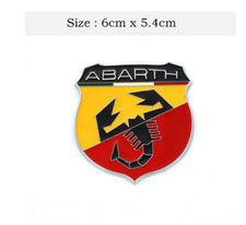 For Abarth Car Rear Badge 3D