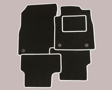 TOYOTA AURIS (2013 on) Fully Tailored Car Floor Mats wHITE TRIM EDGE + 2 Clips