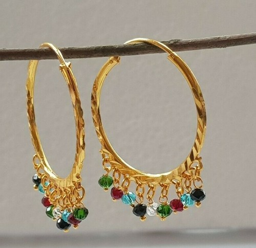 Gold plated earrings - gold,