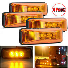4X Orange Amber Indicator Bus Lorry Trailer Truck LED Side Marker Lights 12V 24V