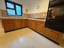 Kitchen cupboard drawer fronts x9,  American solid oak, w 49.5cm  x  h 15cm