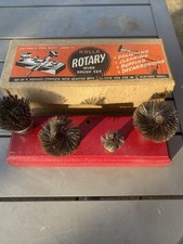 Vintage Rolls Rotary Wire Brush Set In Original Box