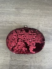 BETH JORDAN Clutch Bag NWT Red Box Style Small Size Detachable Chain Strap