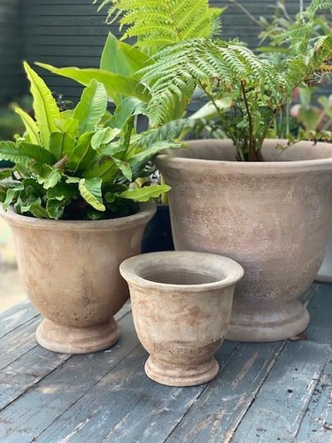 Terracotta outdoor urn - terracotta,