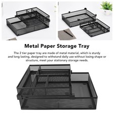 Adjustable 2 Tier Metal Paper