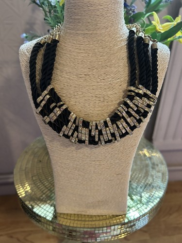 Black gold bar bib - bar, statement