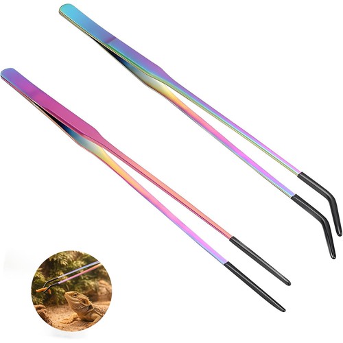 2pcs long tweezers reptile - tweezers,