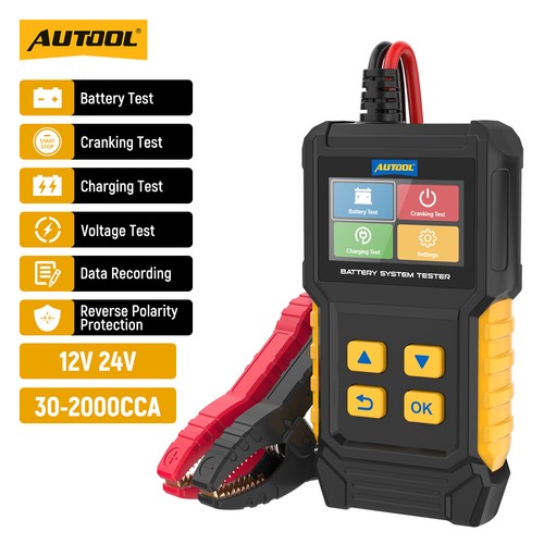 Autool car battery - battery, tester