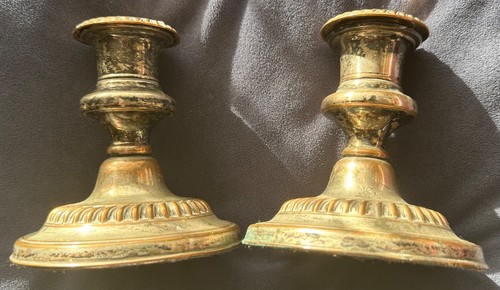Antique pair silver - pair, plated