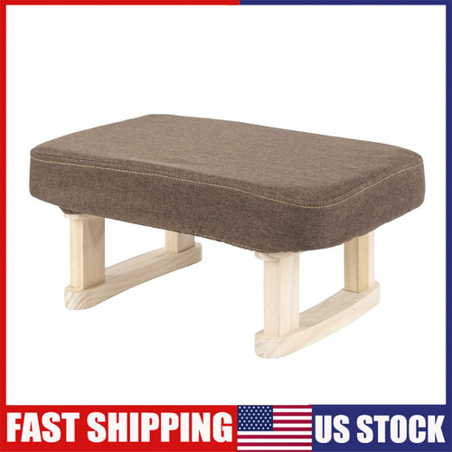 Wooden ottoman footstool - wooden,