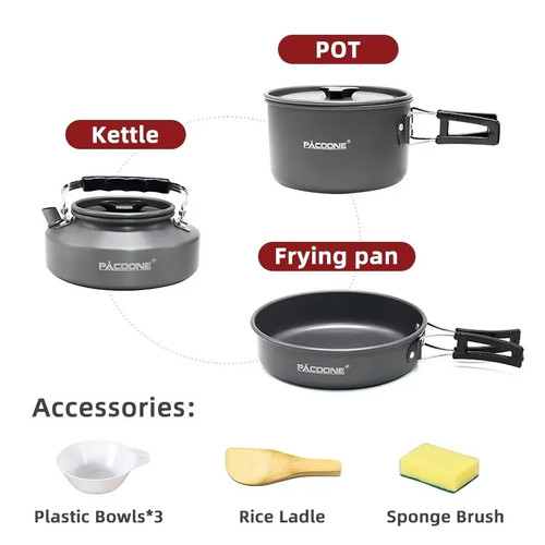 Camping cookware set - camping,